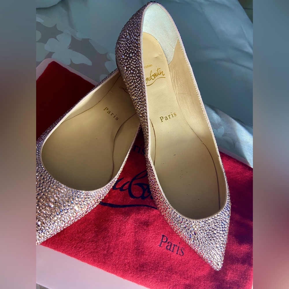 Christian Louboutin ballalala 100% authentic vintage rose crystals size 36